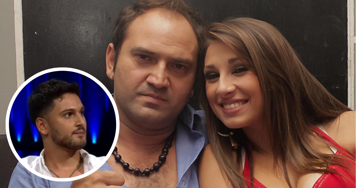 Nino Morales y Perla Ilich junto a miniatura de su hijo David