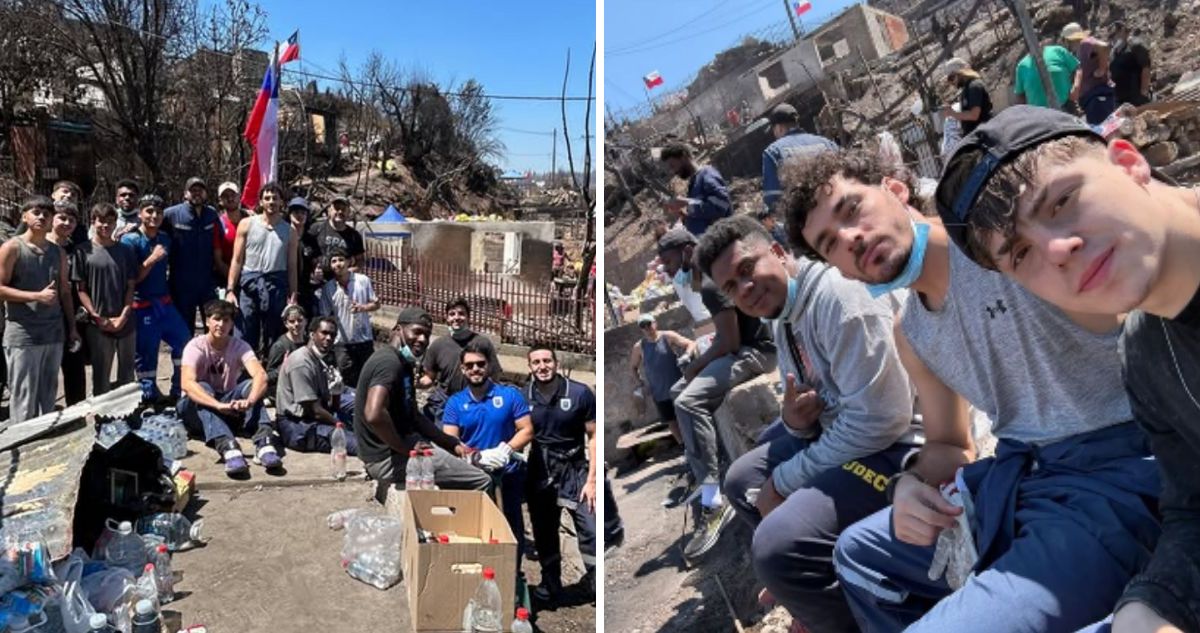 Jugadores de Básquet UdeC ayudaron a damnificados por incendios en Penco.