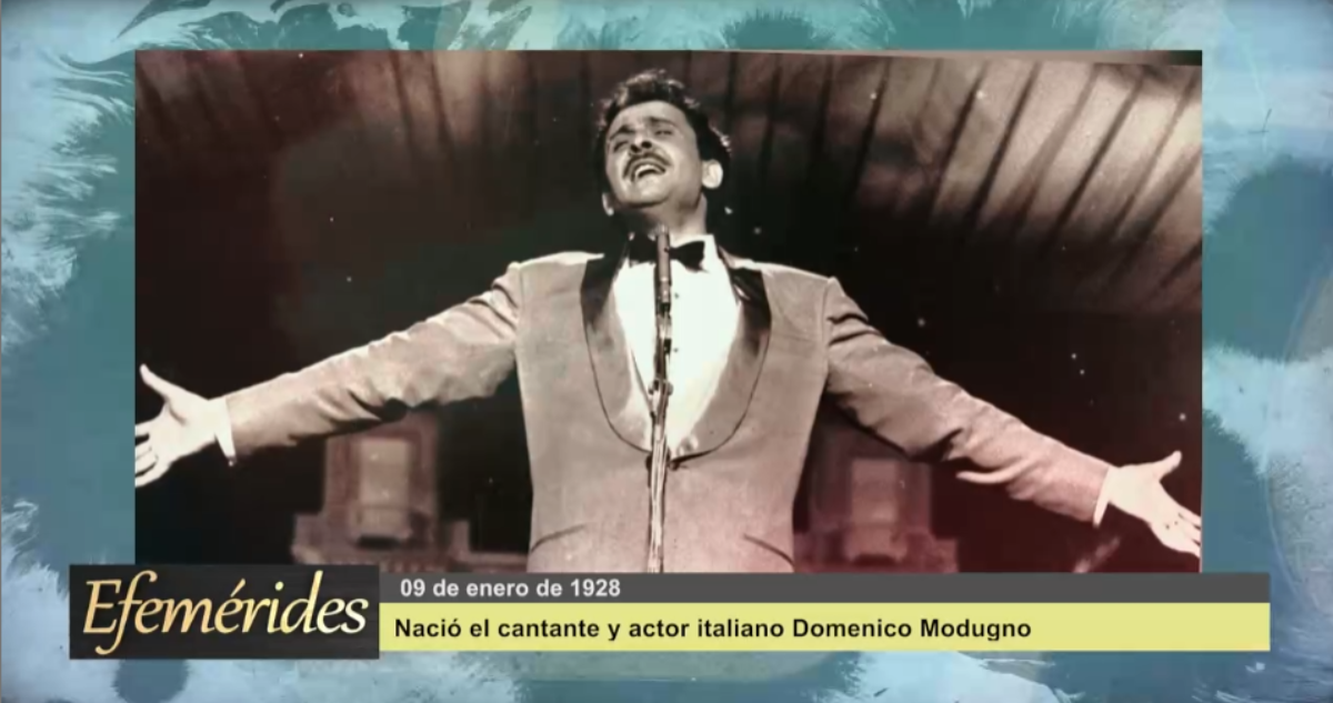 Efemérides 09 de enero 1928: Nació el cantante y actor italiano Domenico Modugno