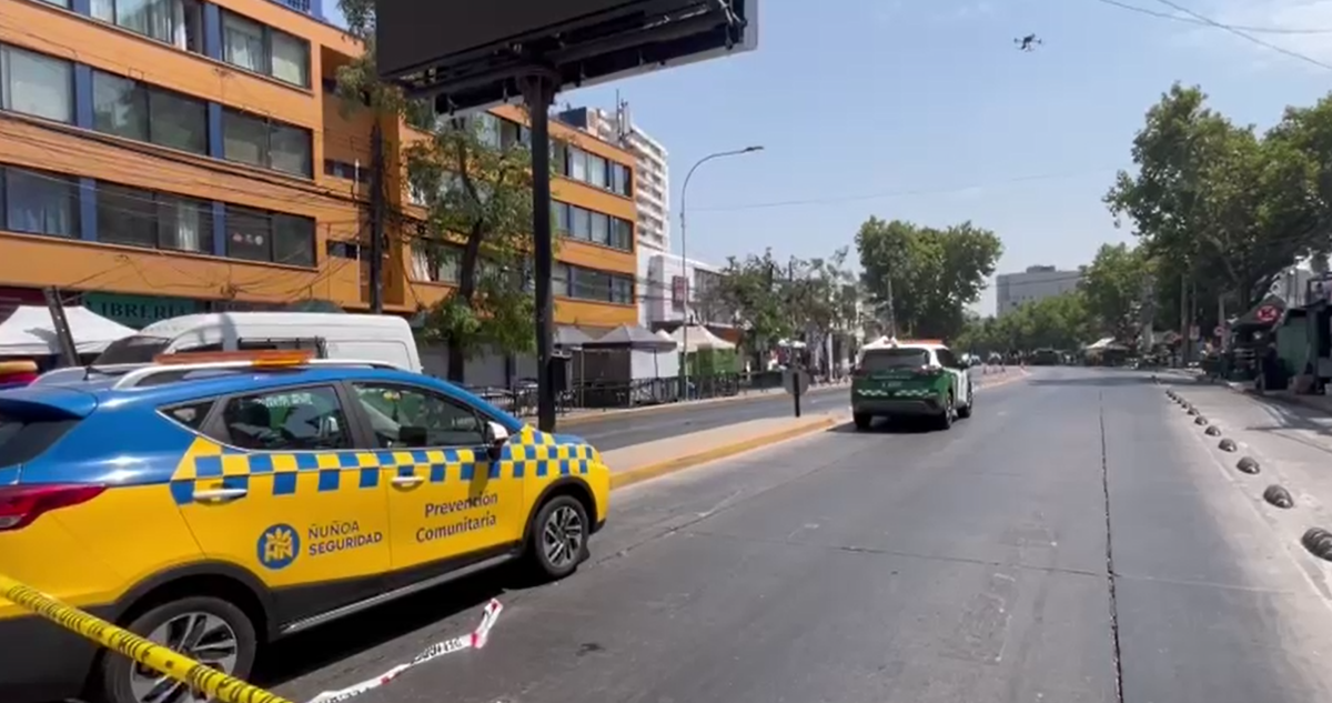 Mochila con un extintor desata amplio operativo en Ñuñoa: descartan presencia de elementos explosivos