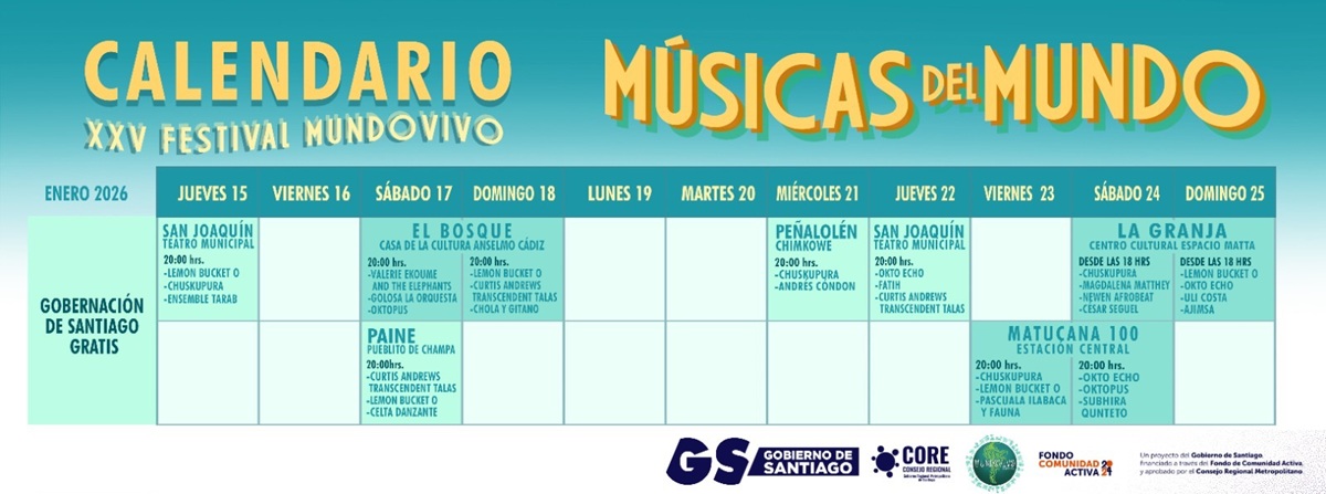 programación músicas del mundo