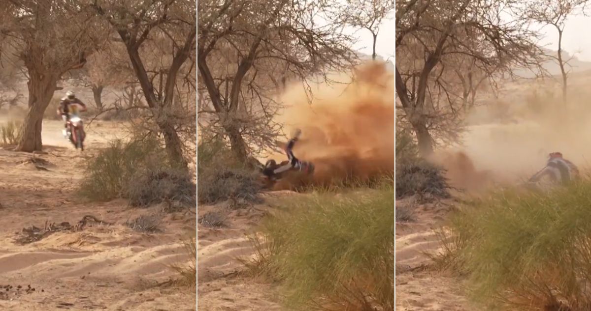 Schareina tuvo fuerte caída en el Dakar, pero igual ganó la tercera etapa