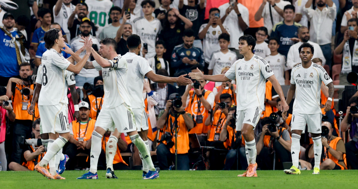 Real Madrid celebra en semifinal de Supercopa de España