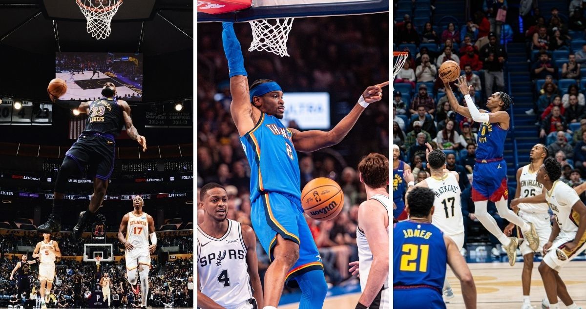 Lakers, Thunder y Nuggets celebraron en noche de NBA.