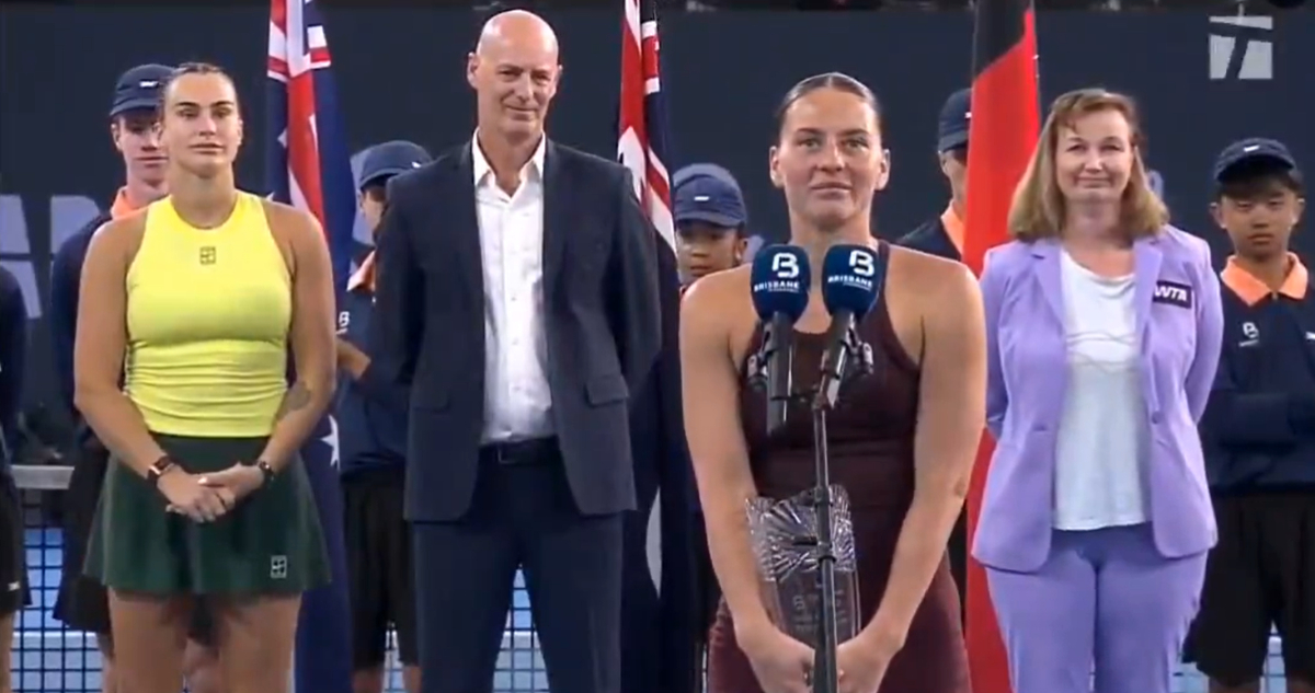 Sabalenka y Kostyuk en final del WTA Brisbane 2026