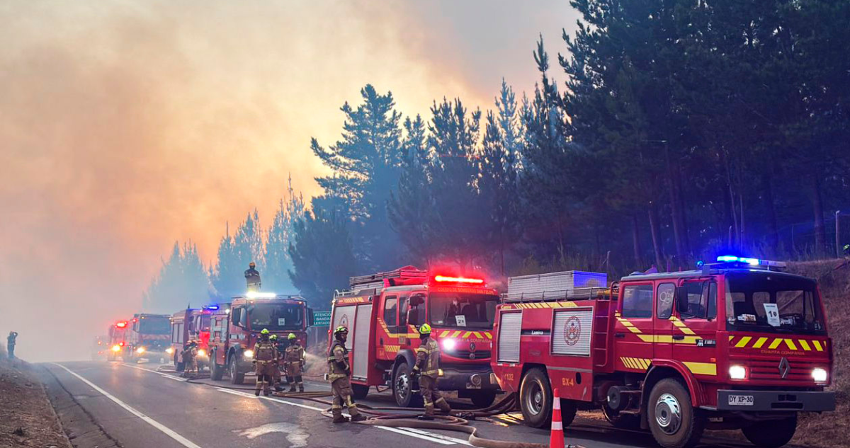 Senapred ordena evacuar sectores de Paso Amarillo y Paredones en Florida por incendios forestales