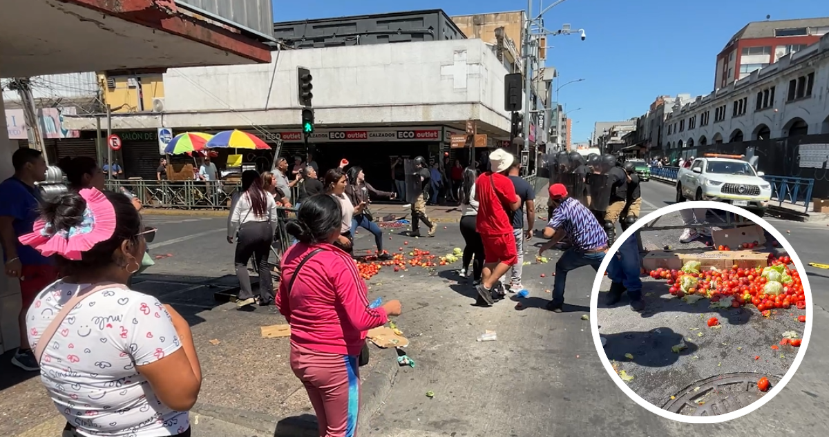 Incidentes durante operativo contra comercio ilegal en Temuco