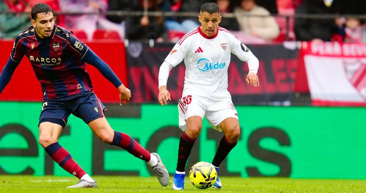 Sevilla cayó ante colista Levante y profundiza crisis: Alexis cedió penal y compañero falló dos veces