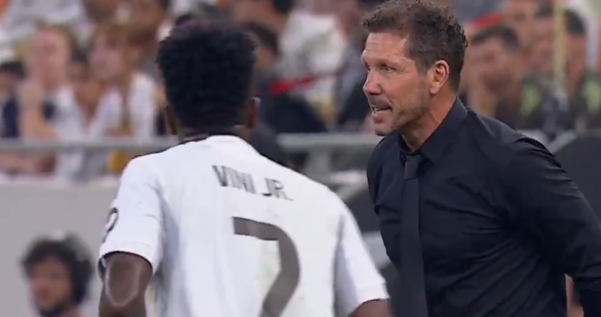 Simeone captado en sus dichos contra Vinicius