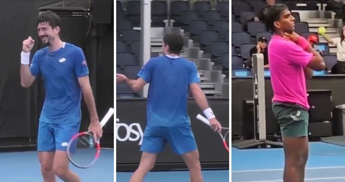 Sebastian Ofner acabó en ridículo en el Australian Open.