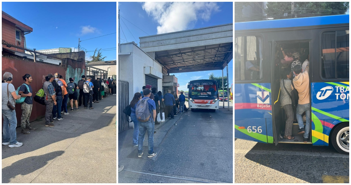Elevan frecuencia de buses entre Tomé y Concepción tras colapso en el sistema de transportes