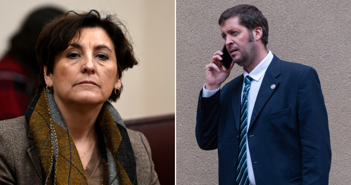 La ministra de Salud Ximena Aguilera y el diputado Juan Irarrazaval.