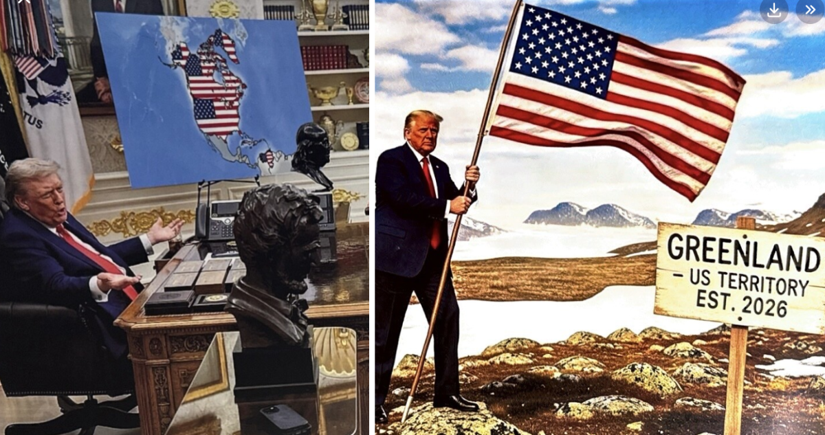 Fotos de Trump sobre Venezuela y Groenlandia