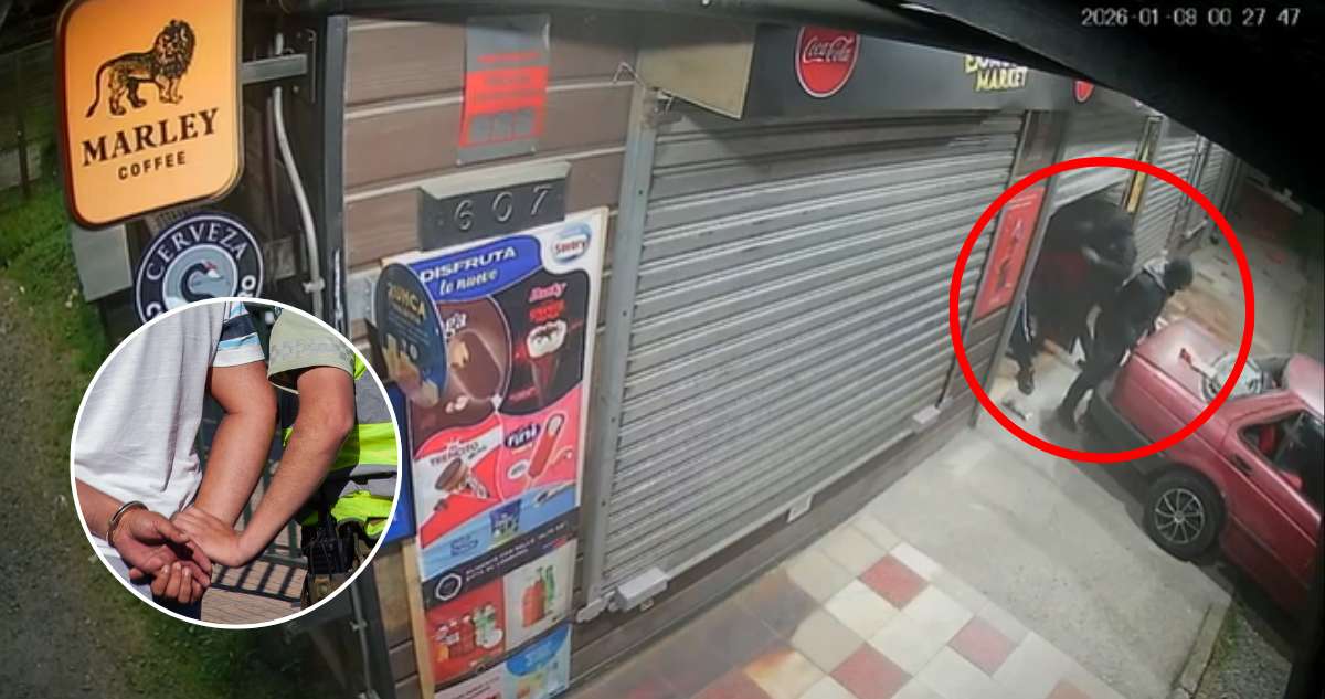 Un detenido por “alunizaje” a dos locales comerciales en Valdivia: otros seis asaltantes lograron huir