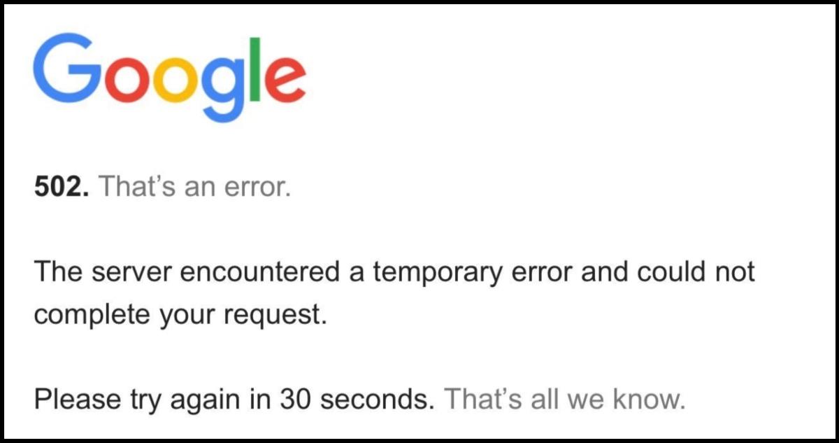 Usuarios reportan caída de Google desde distintas latitudes