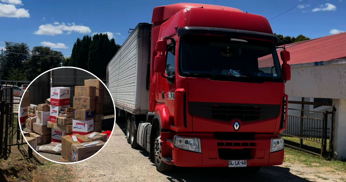 Valdivia envía camión con 22 toneladas de donaciones para damnificados por incendios en Lirquén