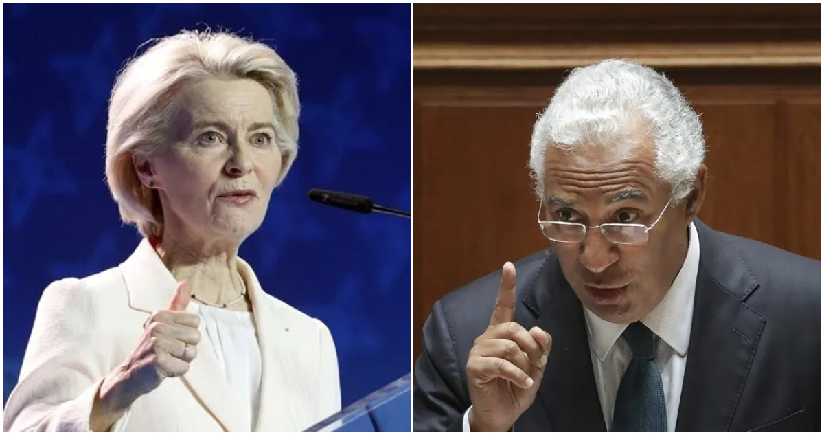 la presidenta de la Comisión Europea, Úrsula Von der Leyen, y el presidente del Consejo Europeo, António Costa