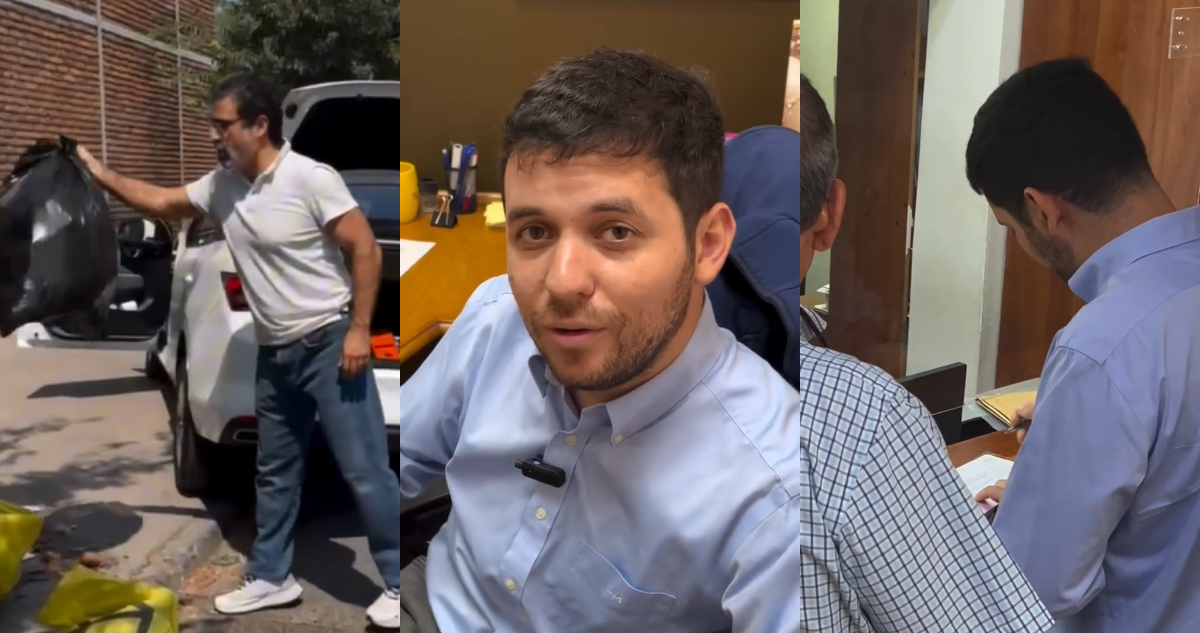 “Vamos a buscarlo”: alcalde Iglesias cursa presencialmente una multa por botar basura en la calle