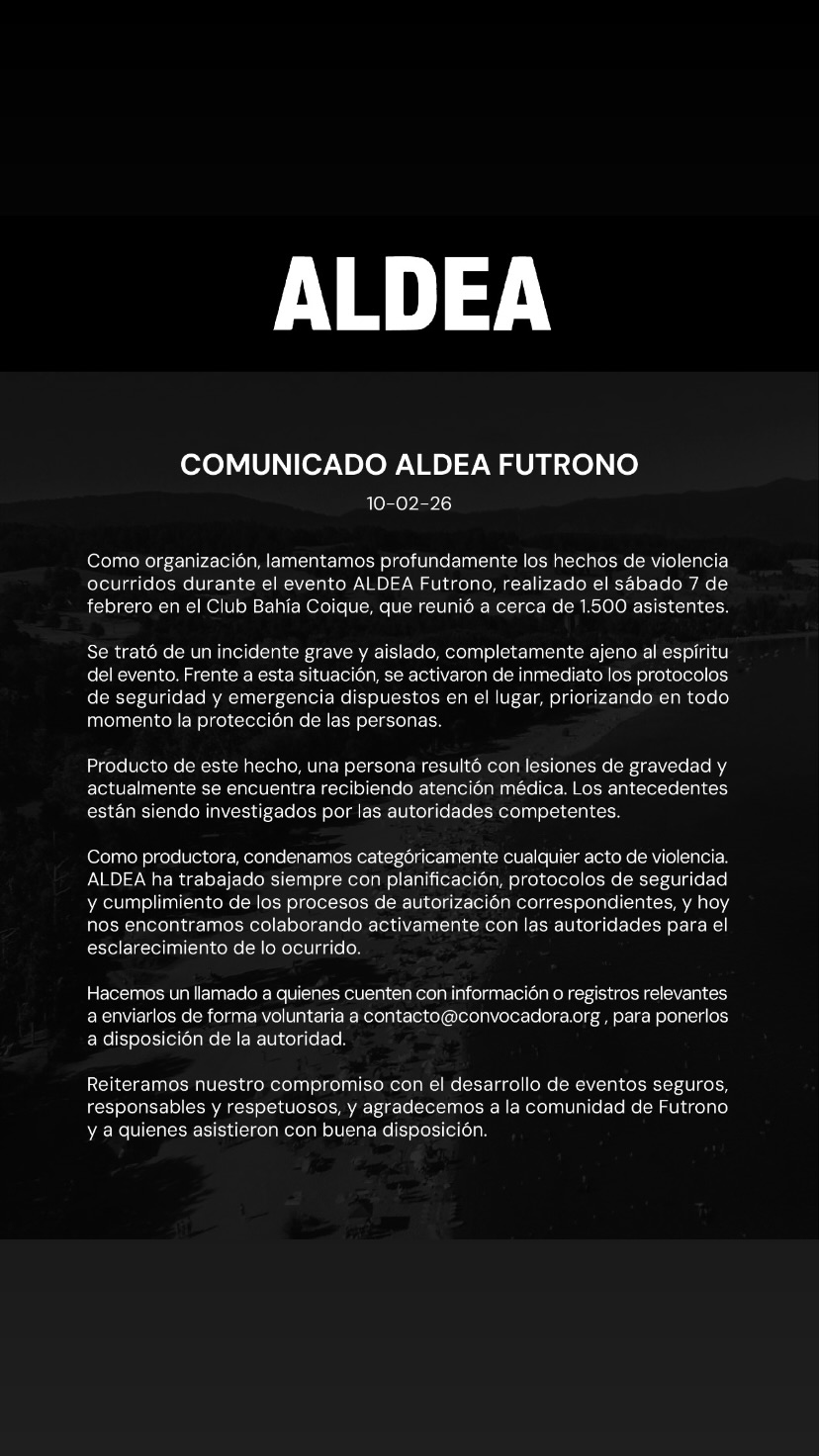 Aldea por brutal golpiza a hombre durante fiesta en Bahía Coique