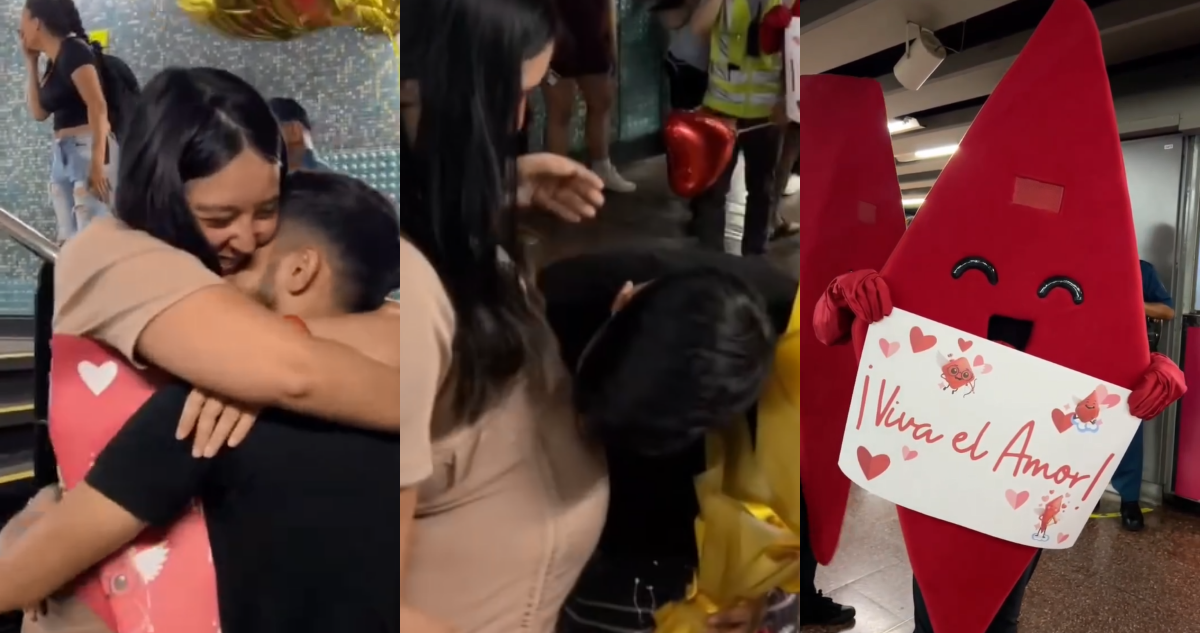 Amor en el Metro: mujer embarazada sorprendió con tierna petición de matrimonio en estación de Línea 2