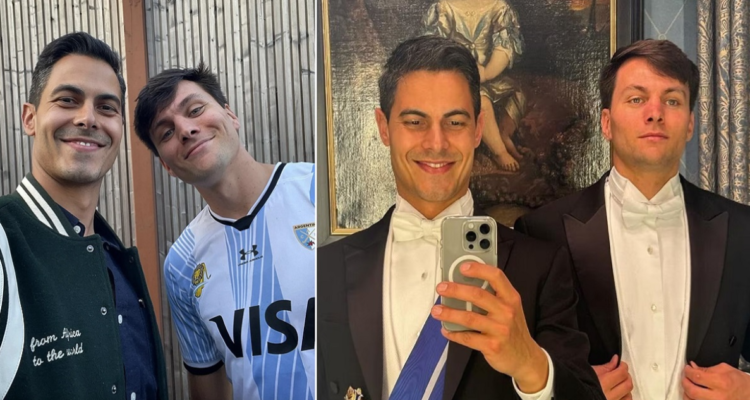 Rob Jetten, primer ministro de Países Bajos, y Nicolás Keenan, primer caballero.