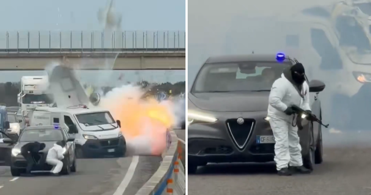 Asalto a camiones en Italia