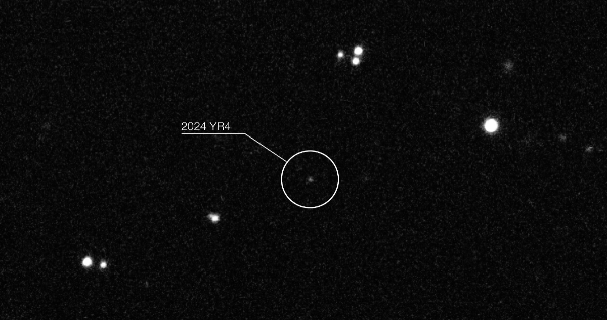 Foto del asteroide 2024 YR4