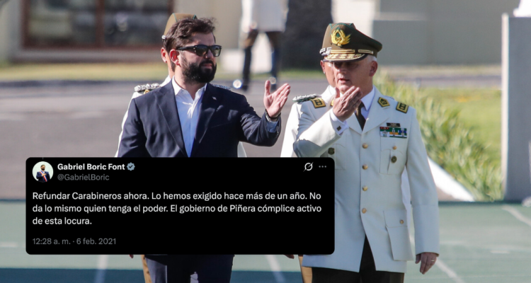 De “refundar ahora” a “alguacil ilustre”: Boric recibe máxima condecoración de Carabineros