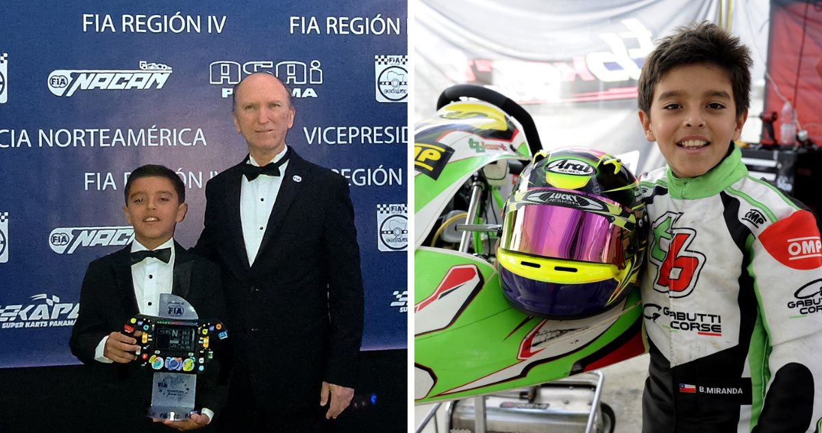 Bruno Miranda es reconocido por la FIA tras gran 2025: piloto chileno de 10 años es subcampeón mundial