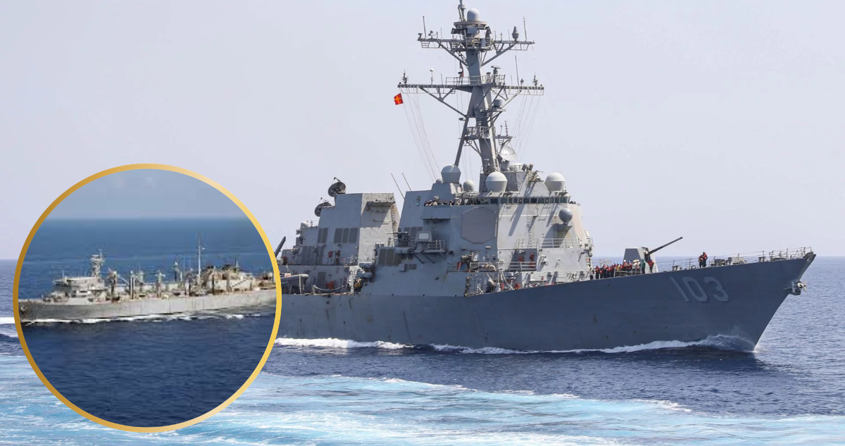 Choque de dos buques de guerra de EEUU en el mar