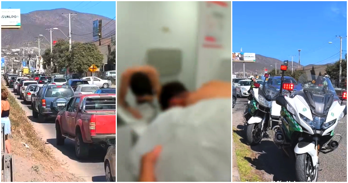 Caos y agresión con gas pimienta provoca hora de combustible gratis en servicentro de La Serena