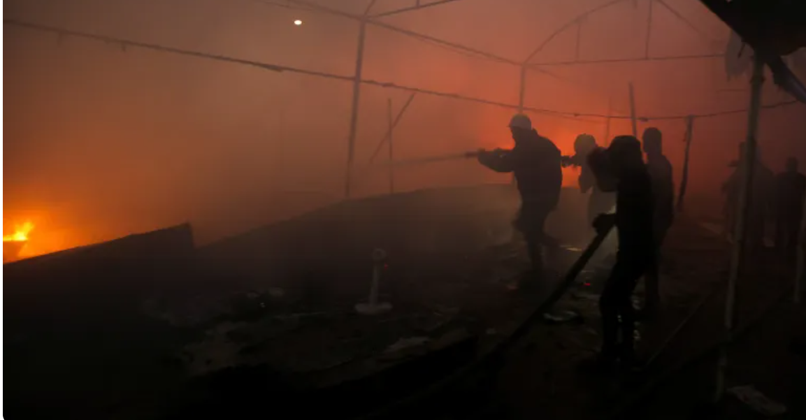 Labores en Gaza tras explosión