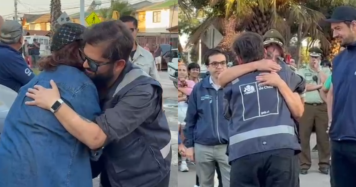 Pdte Boric visita Maipú y anuncia entrega de bono a damnificados por lluvias