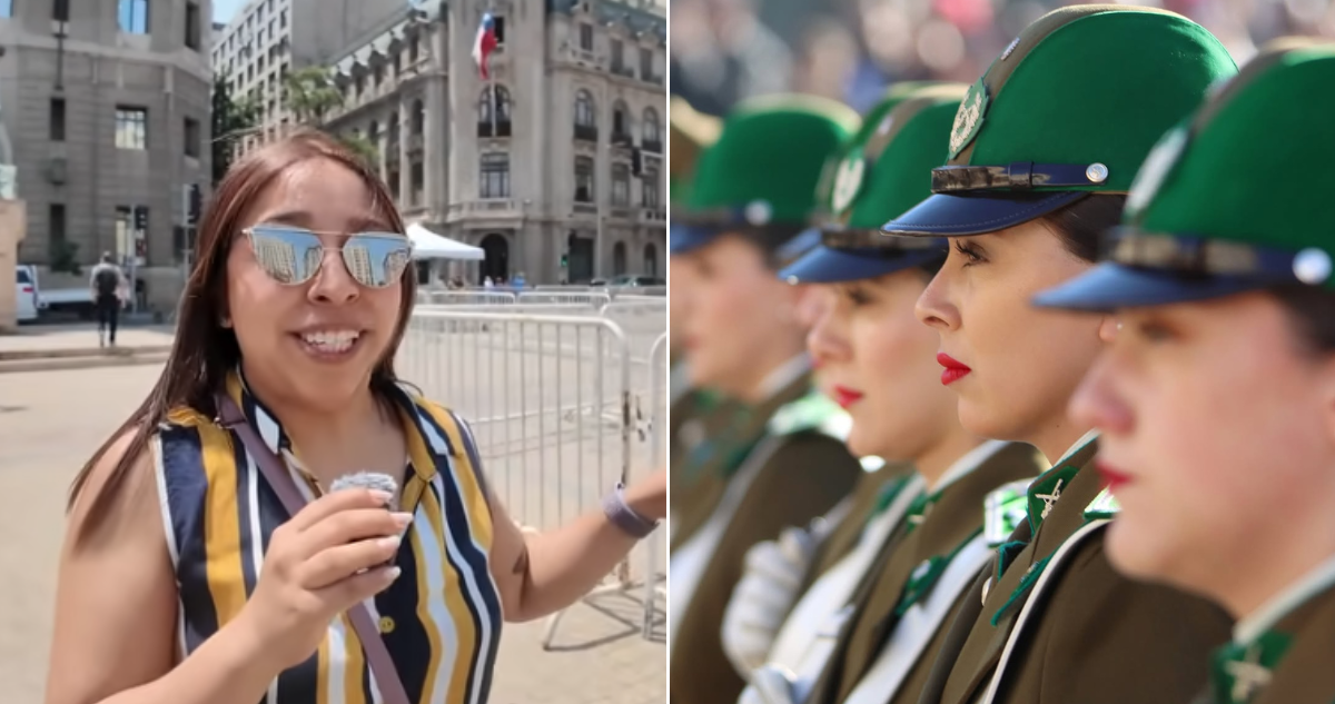 “Mucho respeto”: Turista mexicana sorprendida por el carácter y maquillaje de carabineras chilenas