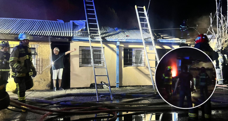 Mujer muere en incendio que consumió tres viviendas en sector céntrico de Chillán
