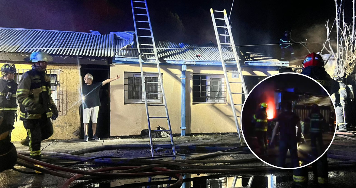 Mujer muere en incendio que consumió tres viviendas en sector céntrico de Chillán