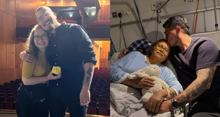 Fotos de Claudio Michaux y su mamá