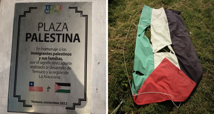 Municipalidad de Temuco denunciará la vandalización de la plaza Palestina