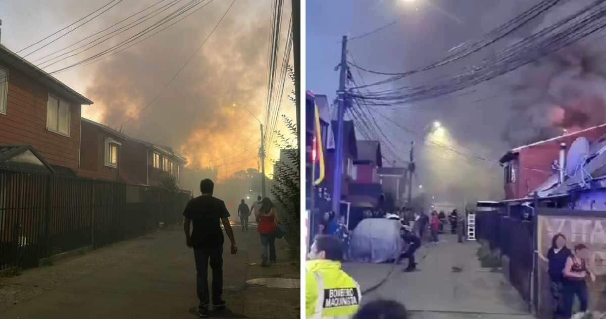 Hay riesgo de propagación: incendio en casa moviliza a más de 10 unidades de Bomberos en Concepción