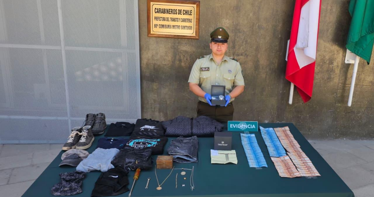 Cuatro detenidos en la RM tras robo de reloj de lujo: dueño viajó desde Los Ángeles para recuperarlo