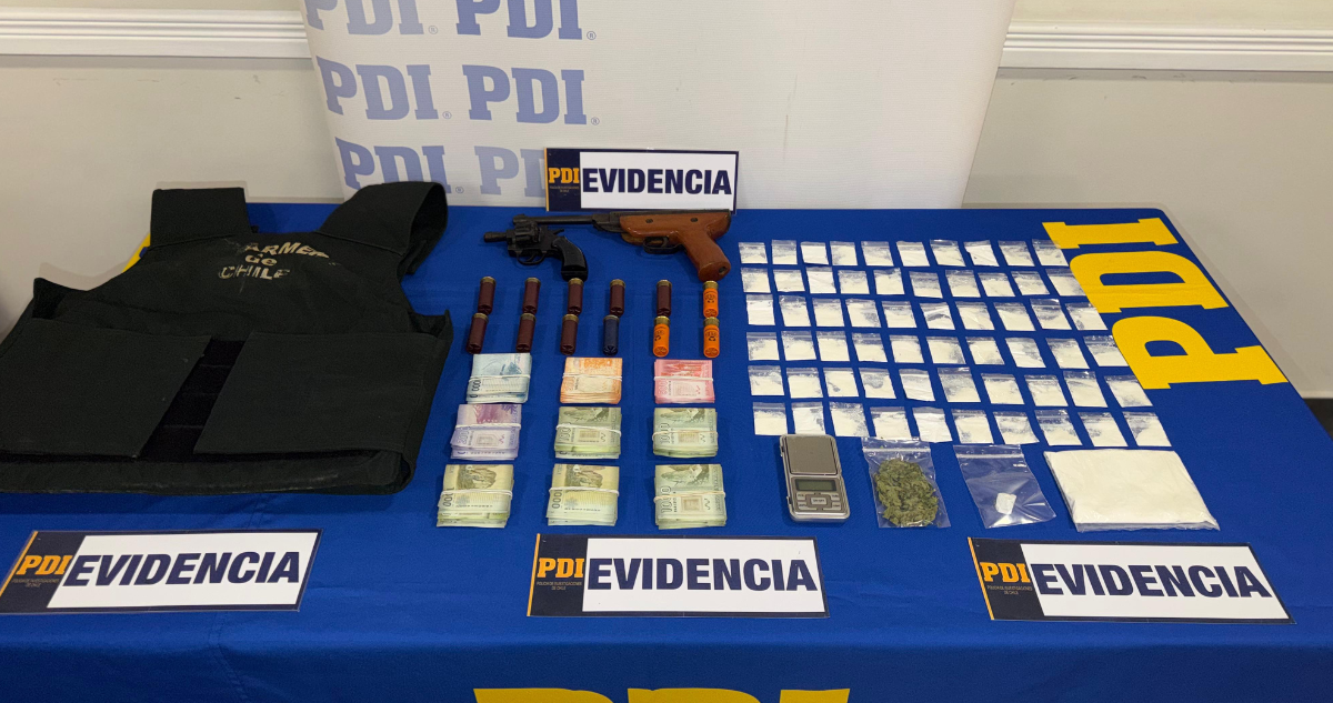 Incautan mil dosis de drogas en dos viviendas en Arauco: hay un detenido