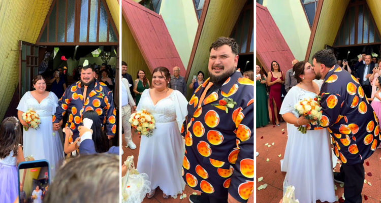 Amor al estilo saiyajin: Otakín se casó con traje al estilo de Dragon Ball en iglesia de Concepción
