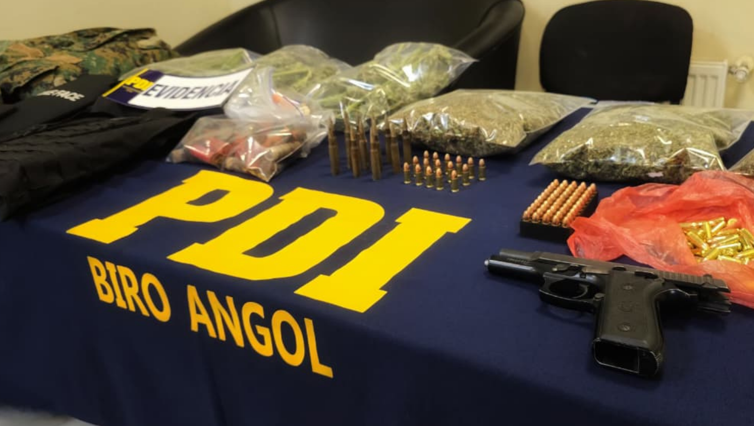 Detienen a comunero mapuche en operativo en Ercilla: incautan marihuana, un arma robada y municiones
