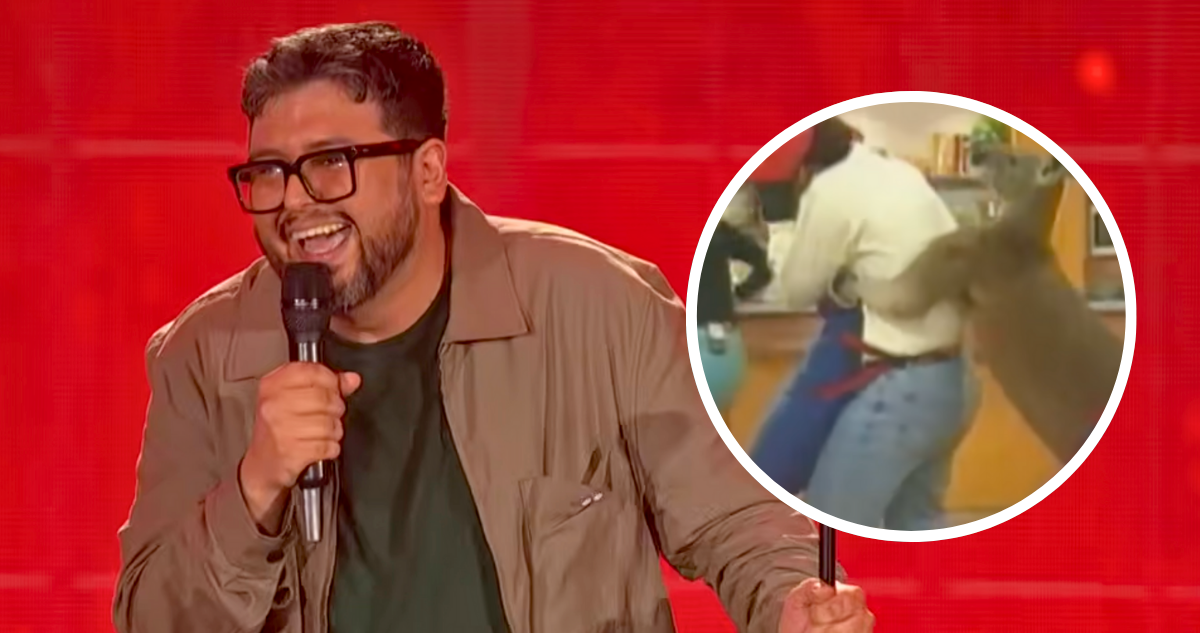 Reflotan video de Rafael Araneda perseguido por un canguro tras rutina de Luis Slimming en Las Condes