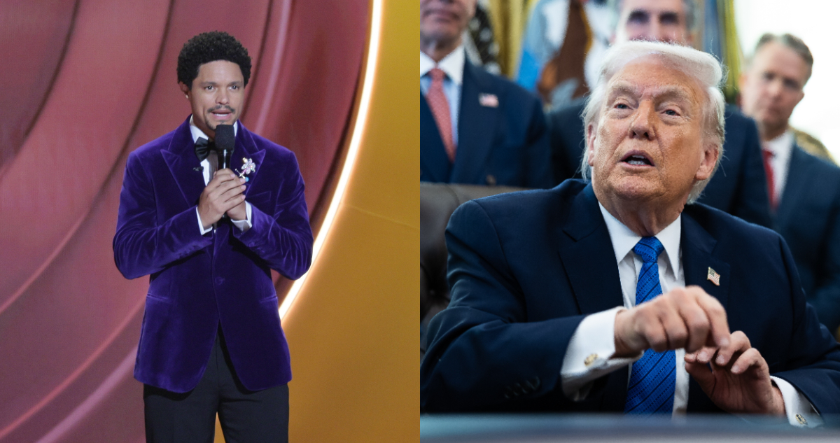 Trevor Noah, presentador de los Grammy, y Donald Trump