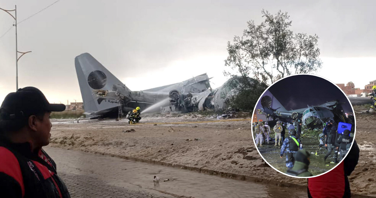 Al menos 15 muertos tras accidente de avión militar en Bolivia: alrededor de 15 vehículos afectados