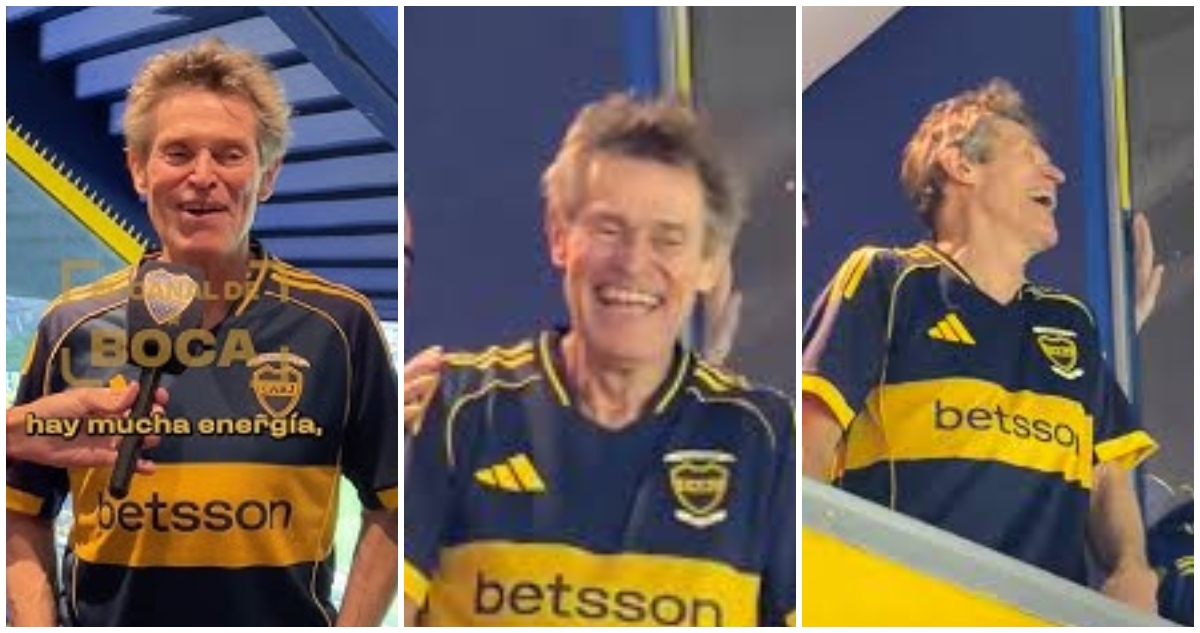 “El duende es bostero”: William Dafoe recibe gritos en La Bombonera en su paso por Argentina