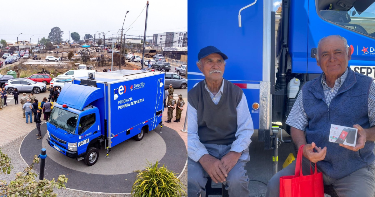 Entel entrega teléfonos gratis a personas mayores afectadas por incendios en Bío Bío y Ñuble