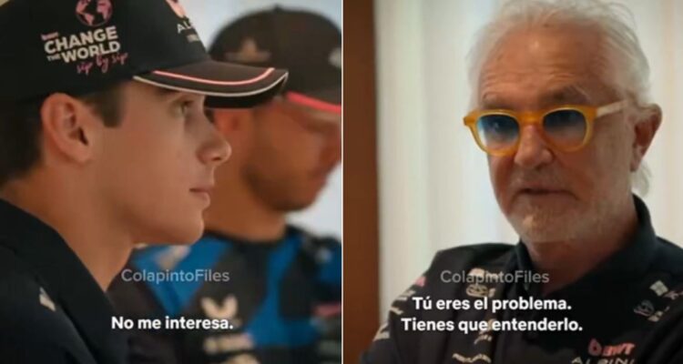 Video del momento del potente reto de Flavio Briatore a Franco Colapinto