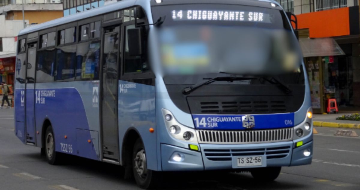 Hombre subió a micro para pedir dinero en Chiguayante: gritó, hostigó a pasajeros y apedreó bus